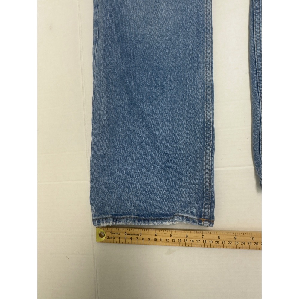 Abercrombie & Fitch 90s Baggy Low Rise Jeans Womens 27 Blue Distressed Grunge - Picture 6 of 9